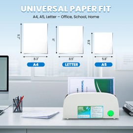 Mxmoonant Thermal Binding Machine for A4 A5 Letter Paper, 33mm Max Thickness, 3-Min Preheat, Compact Design with Cooling Rack, Includes 5 Thermal Covers – Ideal for Home Office School Projects
