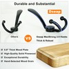 Dseap Coat Rack Wall Mounted - 5 Tri Hooks, Heavy