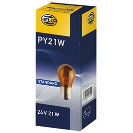 HELLA 8GA 006 841-241 Bulb - PY21W - Heavy Duty - 24V - 21W - Socket Type: BAU15s - Box - Quantity: 10
