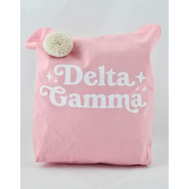 Sorority Shop Delta Gamma Retro Pom Pom Tote Bag