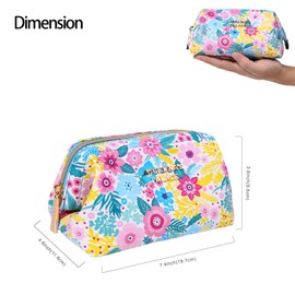 Angelina's Palace Vegan Leather Waterproof Travel Cosmetic Bag Toiletry Organizer Makeup Pouches(black)