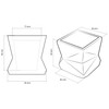 CONCRETTE Flower Pot, Matte White, 9x9x9 cm