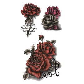 THE FANTASY Rose-11 Tattoo Sticker, Unisex, Ages 3 and Up, hm742, M