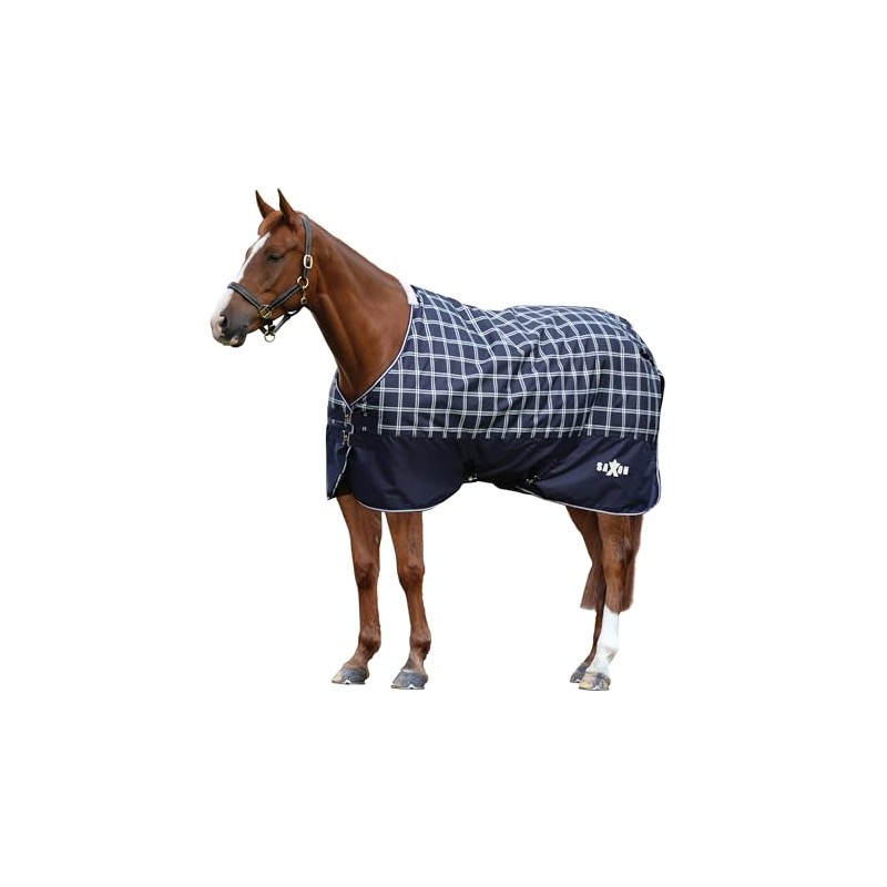 Saxon Defiant 600D Standard Neck Medium, Navy/Plaid, 75"