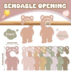 Baby Closet Dividers Baby Clothes Organizer Nursery Closet Size Dividers Double Sided Baby Clothes Hanger Size Organizer Nursery Clothes Separator from Newborn to 24+ Months for Baby Clothes Storage