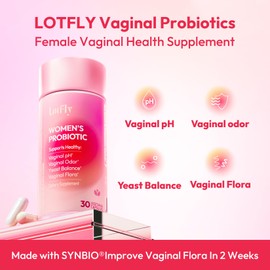 LOTFLY Probiotics for Women – 10 Billion CFU with SYNBIO - Clinically Shown to pH Balanced Digestive Vaginal and Immune Health – Cranberry & Lactobacillus for Urinary Tract Support – 30 Capsules