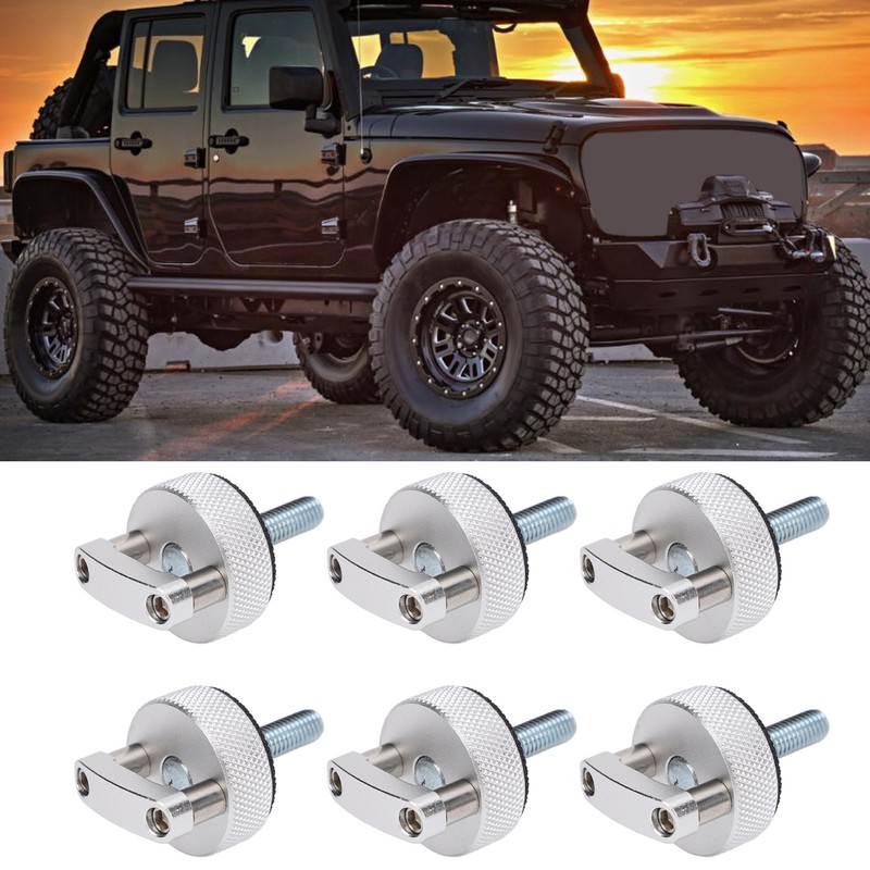 6PCS Hard Top Quick Removal Fastener Thumb Screw with D