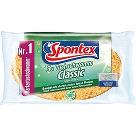 Spontex Tuchschwamm Classic, super saugstarke Tuchschwämme, universell einsetzbar (1 x 3er Pack)