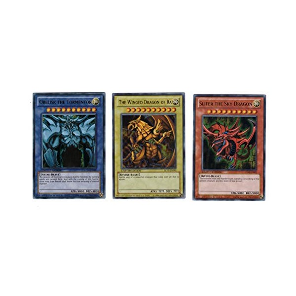 YuGiOh Legendary Collection Ultra Rare God Card Set of 3