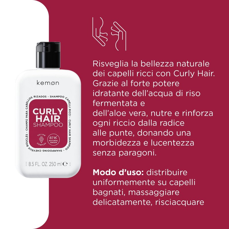 Kemon Hair Care Curly Hair Shampoo - 1000 ml