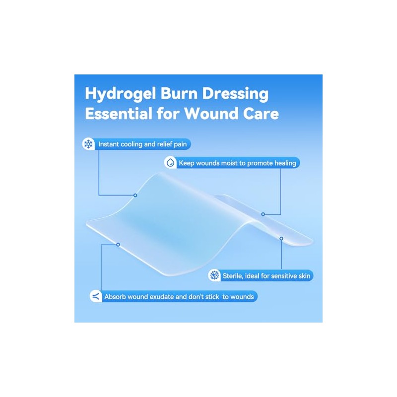 Dimora Hydrogel Burn and Wound Dressing Pads for Minor Burns