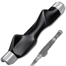 Golf Grip Trainer, Grip Trainer for Golf Clubs - Right Hand Golf Training Aid with Ergonomic Design, Corrects Golf Grip Posture and Improves Swing Accuracy, gray