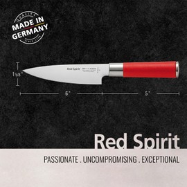 F. DICK - Red Spirit Chef’s Knife - Kitchen knife with 5.9’’ blade & 56 HRC - Ideal for precise cuts - Versatile knife - NSF Certified - Ultra sharp - Ergonomic handle - high carbon - Made in Germany