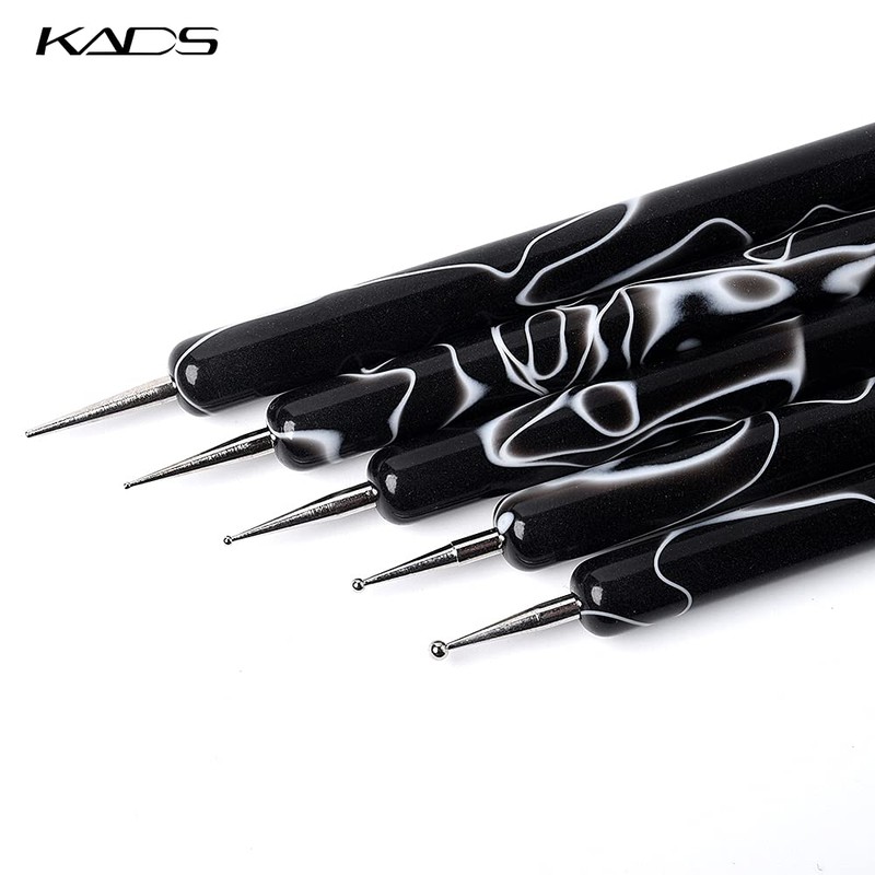 KADS Dotting Tools 5 Pcs 2-way Dotting Pen Nail Art