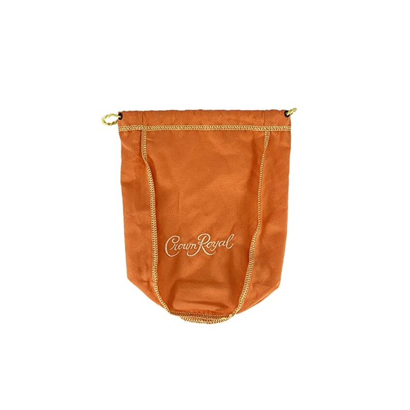 Orange Crown Royal Bag w/Drawstring - Perfect for Storage Gift