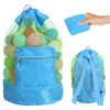 AYNKH Foldable Beach Toy Bag, Mesh Beach Bag with Adjustable