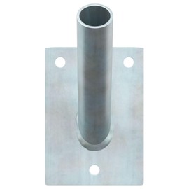 vidaXL Flag Holder Modern Style Silver Metal For Indoor/Outdoor Use Durable Support Presentation Perfect Various