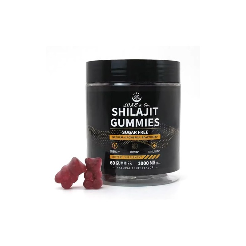 Shilajit Gummies – Sugar-Free, 1000mg, Natural Fruit Flavor