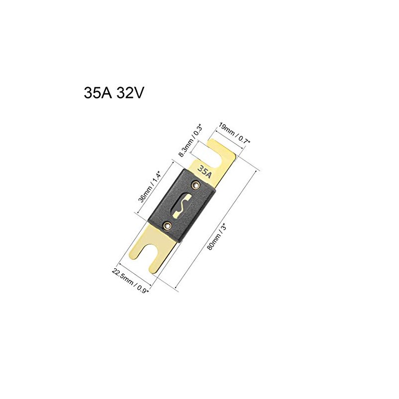 sourcing map ANL Fuse 35 Amp DC 32 Volt for
