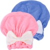 2 toallas de pelo para mujer, gorras de microfibra suave