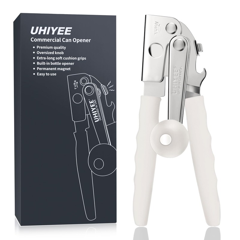 Commercial Can Opener, UHIYEE Hand Crank Can Opener Manual Heavy