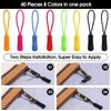Zip tag, zip puller, pack of 40 zip pulls, zip