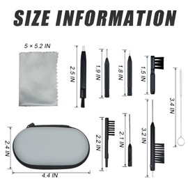 10 PCS Hearing Aid Cleaning Kits Hearing Amplifier Brush Tools Earbuds Headphones Airpods Cleaner Brush Kits with Case