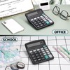 DANRONG Desktop Calculator with Big Buttons, Dual Power Source, Solar