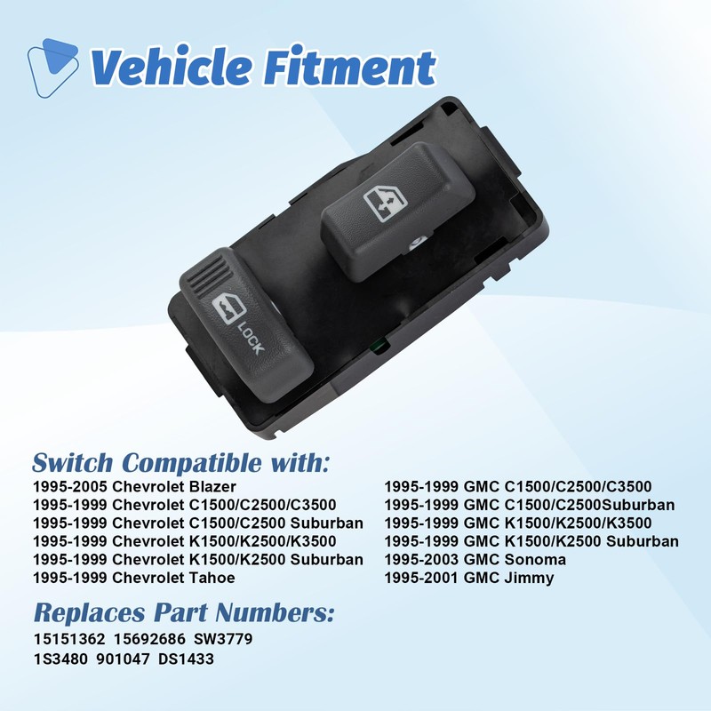 AiYiGu Door Window Switch Front Right Passenger Side Fit for