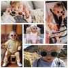 TOSGMLOUS Cute Kids Round Sunglasses Girl Boys Matte Coloful Shades