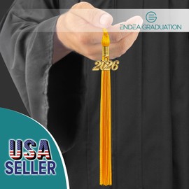 Endea Graduation Single Color Tassel with Gold Date Drop (Gold, 2026)