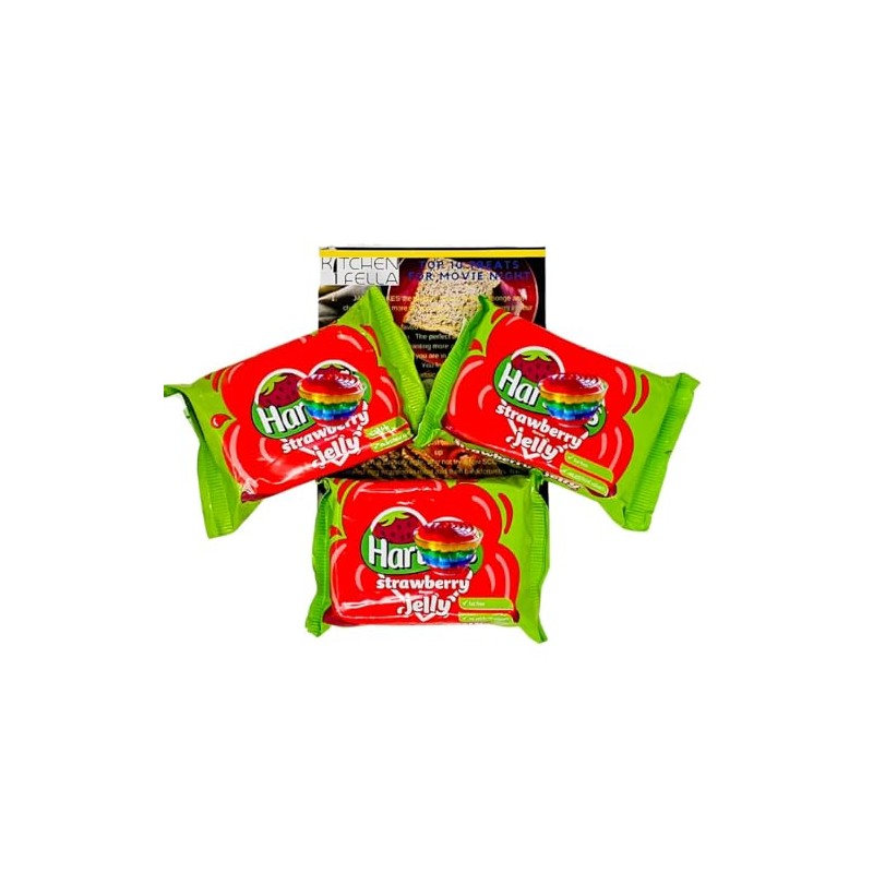 Strawberry Jelly, 135g, Pack of 3, with Kitchen Fella Movie