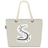 VOID S Dekorative Buchstaben Strandtasche Shopper 58x38x16cm 23L XXL Einkaufstasche