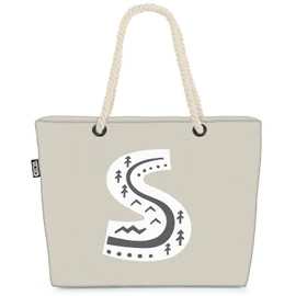 VOID S Dekorative Buchstaben Strandtasche Shopper 58x38x16cm 23L XXL Einkaufstasche Tasche Reisetasche Beach Bag