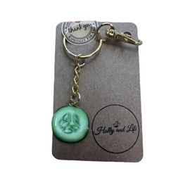 Keyrings, Handmade Keychains, Zipper Chains, Keyrings (Cucumber- Gold)