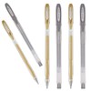 6 x Uni Ball Gold and Silver Colour Ultra-Smooth Metallic