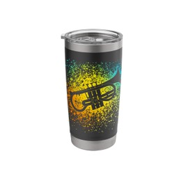 Art for Cornet Player in Brass Band A Cool Soprano Cornet Stainless Steel Insulated Tumbler