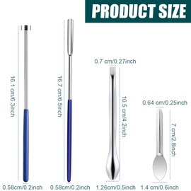 Capsule Filling Machine Kit for Pill Filler Micro Lab Spoon Scoop Spatula Tools Herb Powder Tamper Tool for Gel Cap Capsule Filler 4Pcs