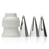 Ateco - 4 Piece Ruffle Decorating Tube Set, Includes Stainless