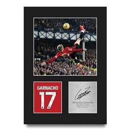 HWC Trading Alejandro Garnacho Gifts Printed Signed Autograph Picture for Football Fans and Supporters - A4 Portrait