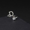 RINHOO 2PC/Set Initial Letter Alphabet Knuckle Rings A-Z Silver and