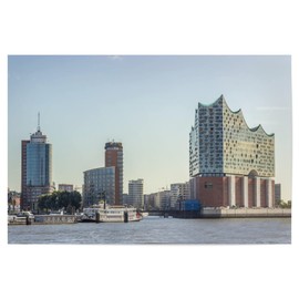 artboxONE Poster 30 x 20 cm Hamburg Cities Elbphilharmonie Hamburg Harbour - Picture Hamburg City Elbe