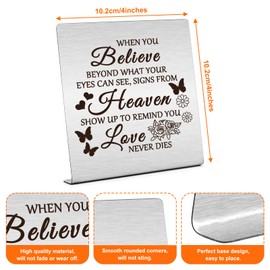 Sympathy Gift for Women Men Home Office Desk Sign Gifts for Loss of Family Memorial Gift Bereavement Gifts for Loss of Friends Plaque Sign Desk Decor for Loss of Pets Remembrance Table Decor