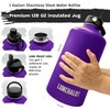 LUNCHALOT 1 Gallon Water Bottle - 128 Oz Insulated Stainless