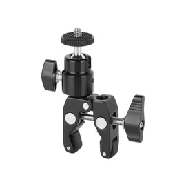 SZRIG Super Clamp with 1/4"-20 Mini Ball Hand for Camera Monitor LED Light Accessories(Black)
