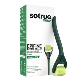 Sotrue Hair Growth Epifine Derma Roller 0.5 mm with 540 Medical Grade Stainless Steel Needles, Activates Hair Follicles, Repairs Damaged Hair, For Face, Hair Fall & Hair Thickening, Reduces Acne Scars, Safe & Effective To Use