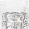 BIUDECO Large Silver Crystal Cosmetics Brush Holder Hollow Lace Design