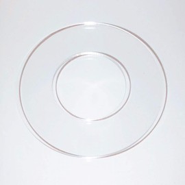 AcrylicBlank Glossy Black Acrylic Circle, Round, Disc with Customized Center Hole Cutout (12" Diameter, 1/8" Thick Black)