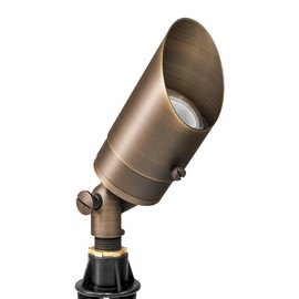 GKOLED 12V Brass Landscape Spotlight, LED Low Voltage Landscape Lighting, Outdoor Adjustable Lights for Yard Wall Lawn Tree Patio Garden, Waterproof Directional Up Light, No MR16 Bulb