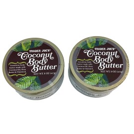 Trader Joe's 2 Pack Trader Joe's Coconut Body Butter CoconutOil Shea Butter Vitamin E 8oz ea